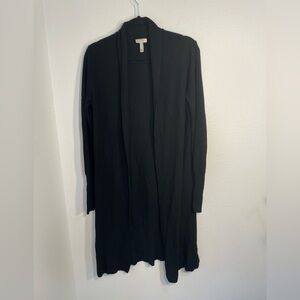 LEITH  Black Long Cardigan, Size Small